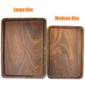 Wood Rectangular Serving Trays, Medium, Black Walnut, 13.4 x 9 Inches: Serving Trays